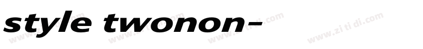 style twonon字体转换